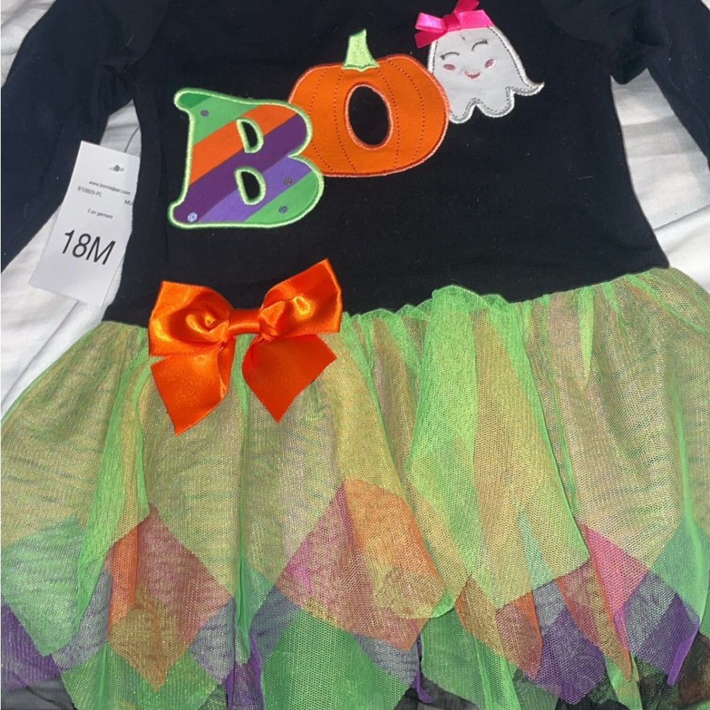 Bonnie Baby Black and Orange Halloween Matching Set